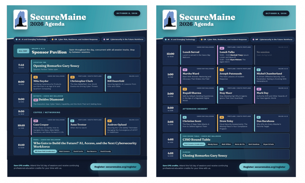 2026 SecureMaine Agenda