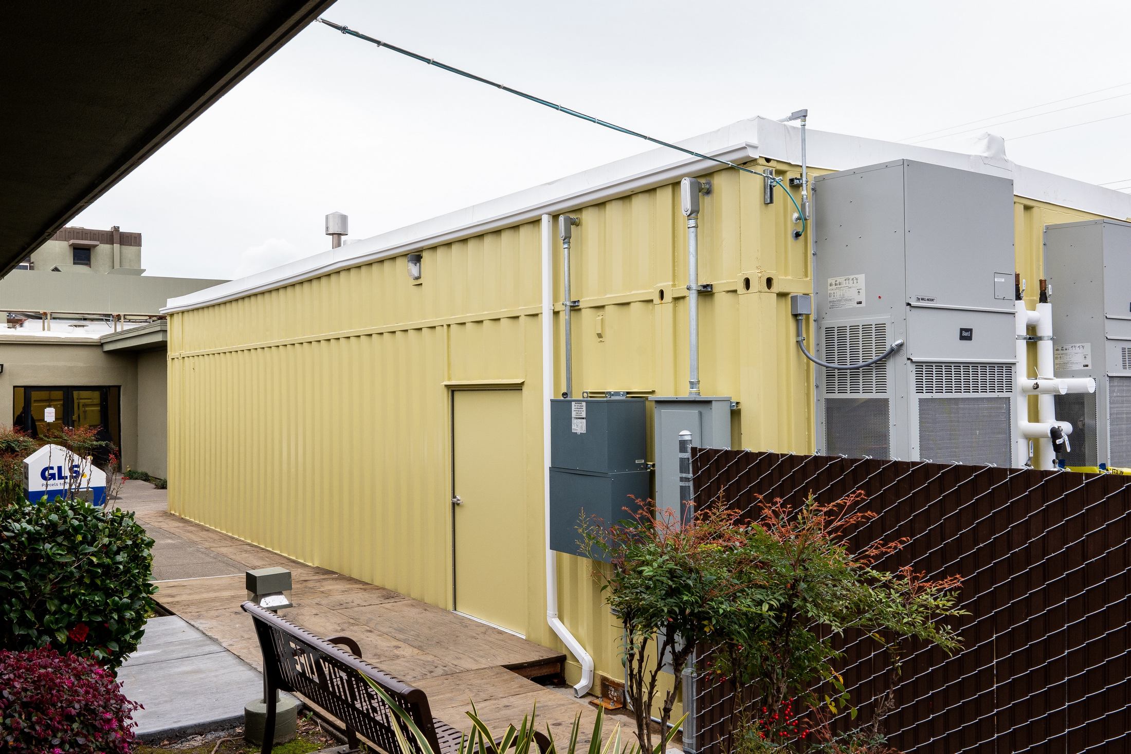 Exterior with integrated HVAC and utility system