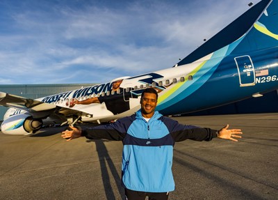 Russell Wilson scores a new Alaska Airlines Livery